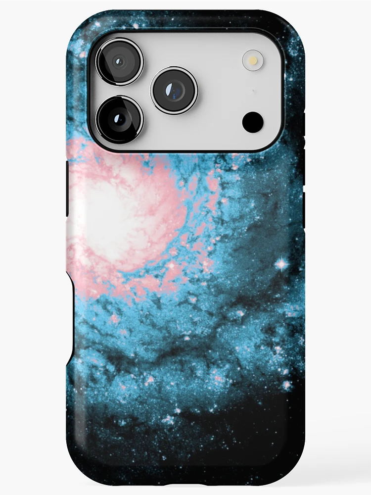 Thumbnail 1 of 4, iPhone Case, Transgender Pride Spiral Galaxy designed and sold by Vernen Ink.