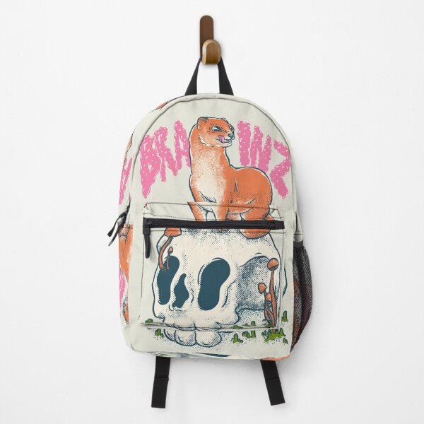 Item preview, Stoat - Brainz | Cute adorable furry creature ruthless killer | Mom | Lowbrow art Vintage | forest woodlands cottagecore goblincore mushroom mushrooms fungus fungi plants plant vines animals animal designed and sold by Any Color Designs.