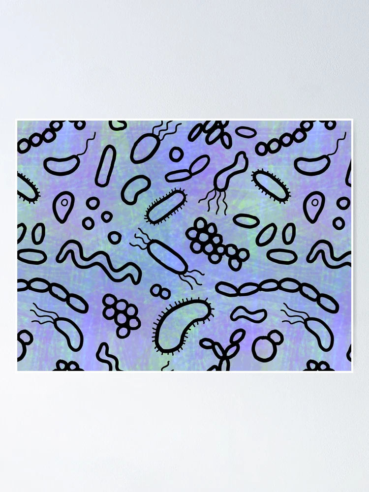 Thumbnail 1 of 3, Poster, Microbes - Repeating Pattern designed and sold by ktbelliss.