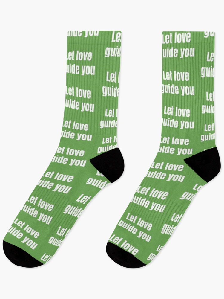 Thumbnail 1 of 5, Socks, Let love guide you designed and sold by Inspireaglow.