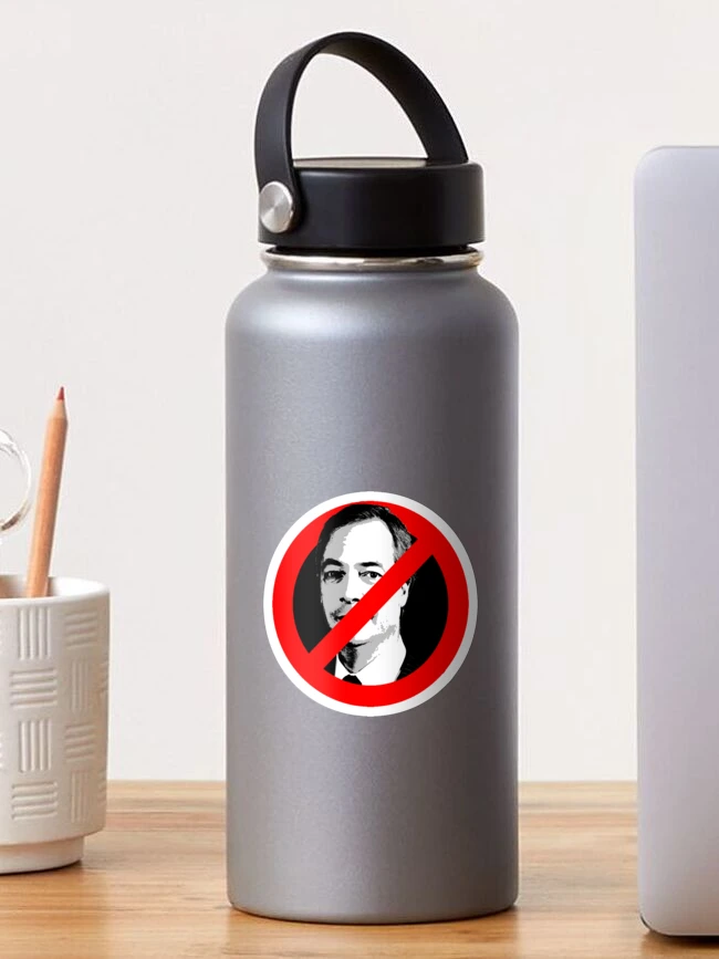 Imagen 1 de 3, Pegatina con la obra Anti Nigel Farage, diseñada y vendida por popdesigner.
