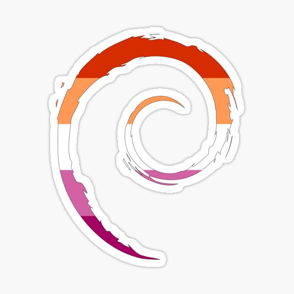 Item preview, Debian para lesbianas: sin texto designed and sold by VoidCatDesigns.
