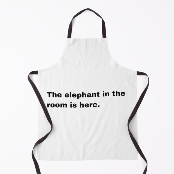 Item preview, Black and white text based T-shirt - The elephant in the room is here. designed and sold by OffensiveTCG.