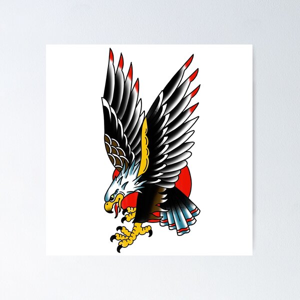Aperçu de l'œuvre Aigle de tatouage traditionnel créée et vendue par stephenjshaw.