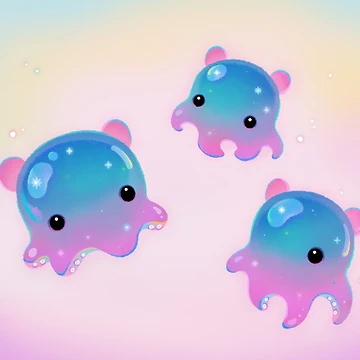 Artwork thumbnail, Grimpoteuthis (Dumbo Octopus) by pikaole