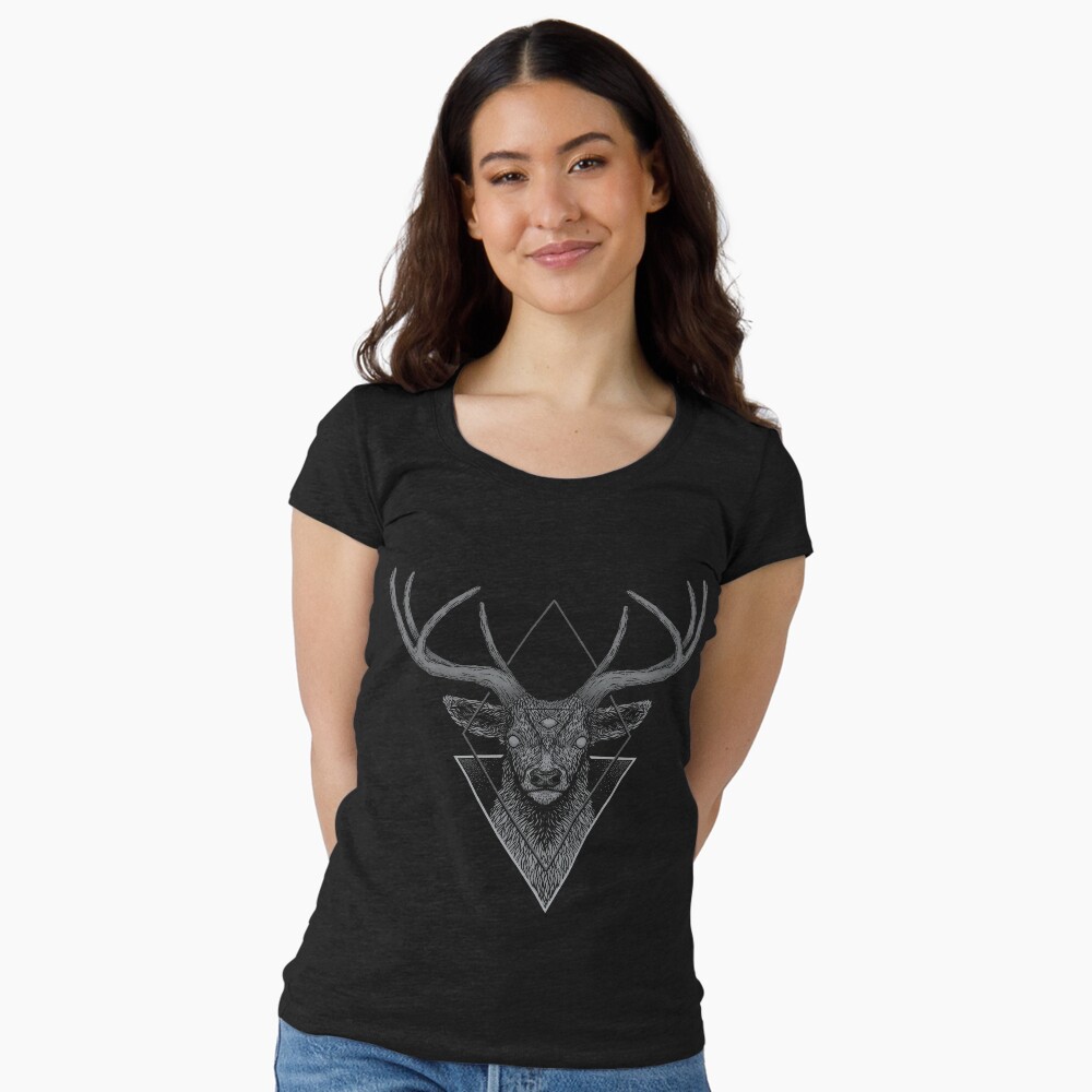 Vista previa del artículo con la obra «Camiseta entallada de cuello ancho», diseñado y vendido por deniart.
