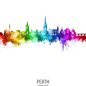 Artwork thumbnail, Perth Scotland Skyline by ArtPrints