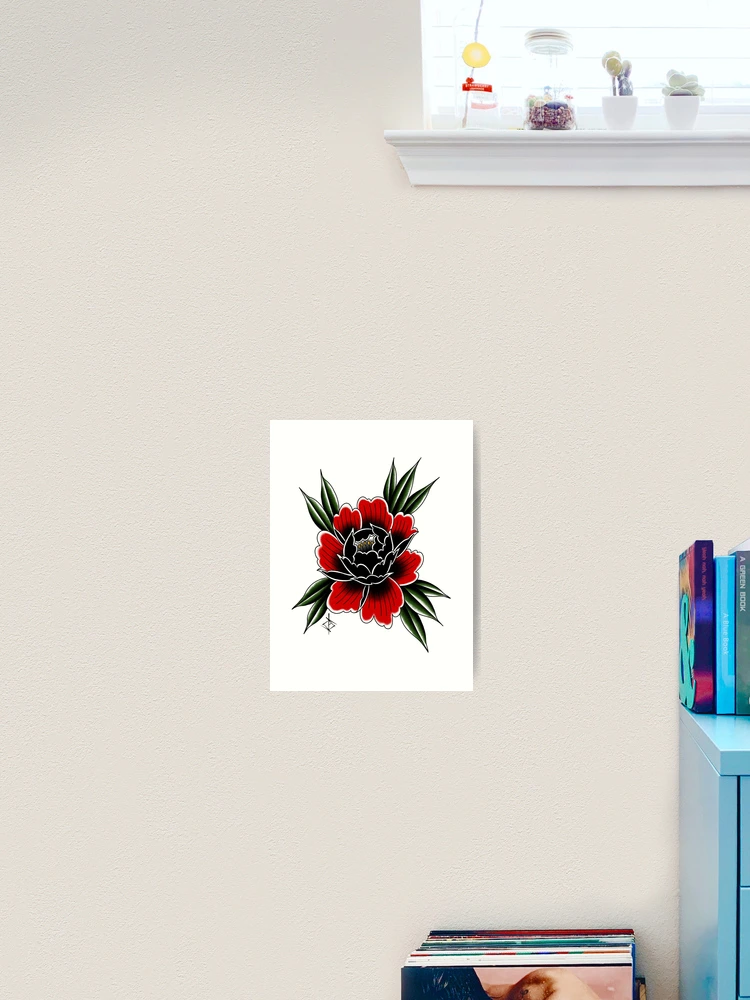 Thumbnail 2 of 3, Art Print, Traditional Peony designed and sold by Patricia Sullivan.