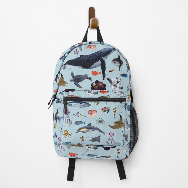 Item preview, SEA ANIMALS PATTERN (light blue) designed and sold by BEATRIZ ABAITUA.