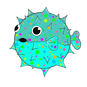 Artwork thumbnail, Cute Pufferfish by HollyThorneArt