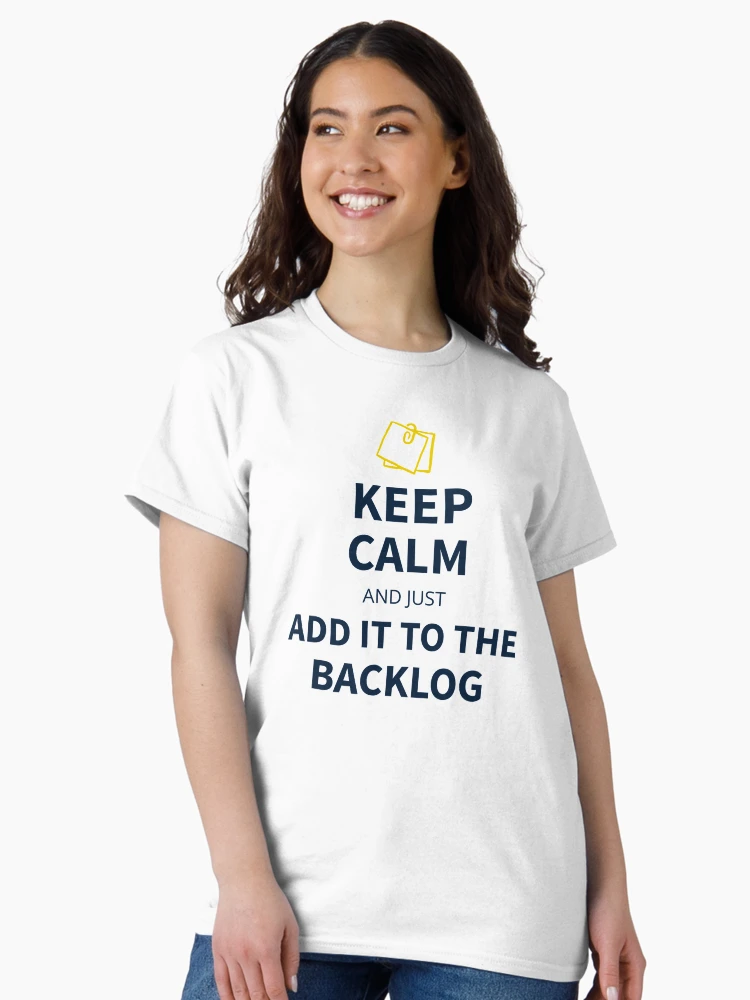 Imagen 3 de 7, Camiseta clásica con la obra Mantenga la calma y simplemente agréguelo a los tees de acumulación, diseñada y vendida por Salma Satya & Co.