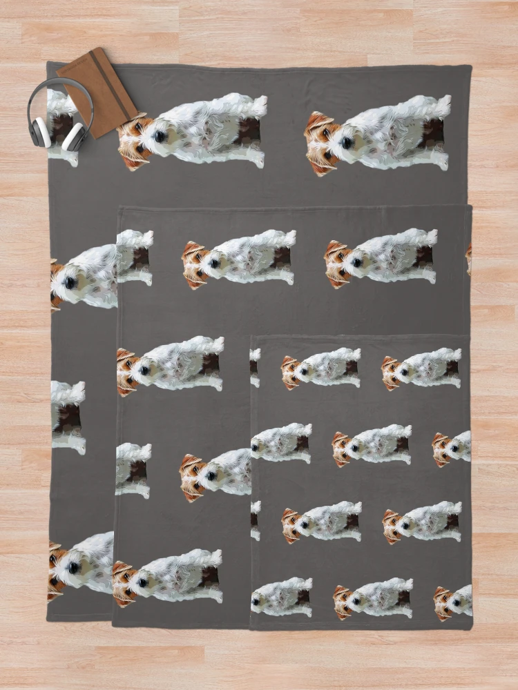 Thumbnail 5 of 6, Throw Blanket, Jack Russell Terrier Rough Coat designed and sold by Elarex.