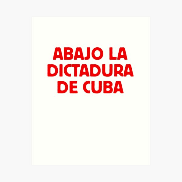 Aperçu de l'œuvre Abajo la dictature de Cuba créée et vendue par Rustic Valley Studio.