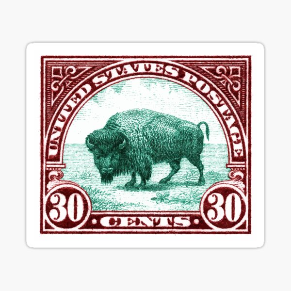 Aperçu de l'œuvre Antique 1923 américain Buffalo Postage Timbre-poste créée et vendue par retrographics.