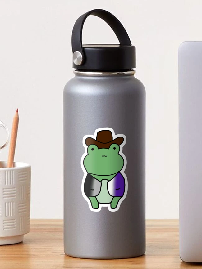 Thumbnail 1 of 3, Sticker, Asexual pride frog designed and sold by TheUndeadDesign.