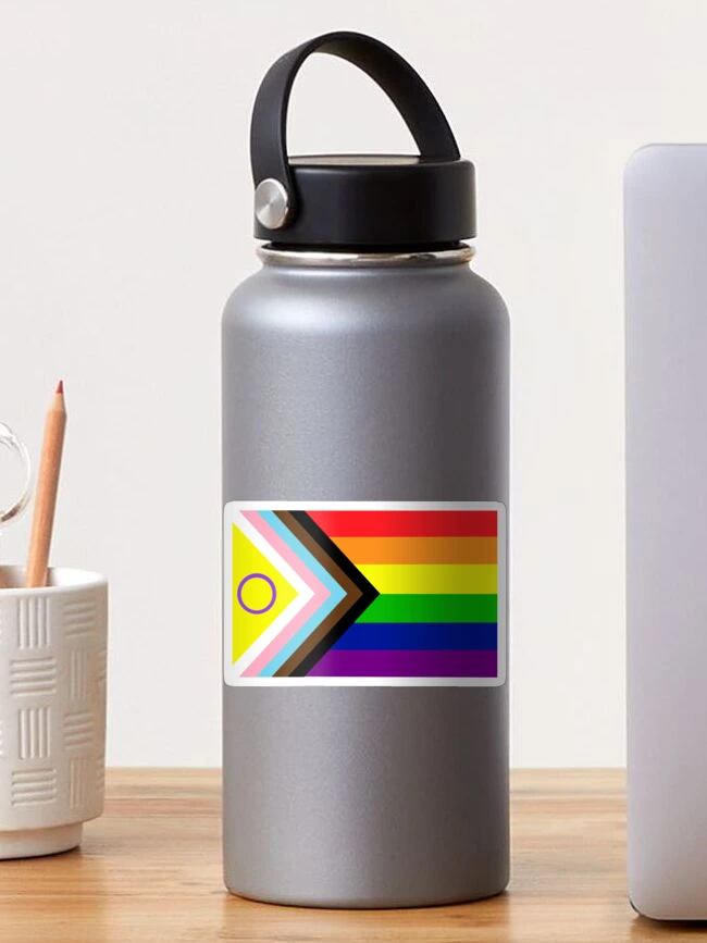 Thumbnail 1 of 3, Sticker, 2021 Intersex-Inclusive Progress Pride Flag designed and sold by NYXFN.