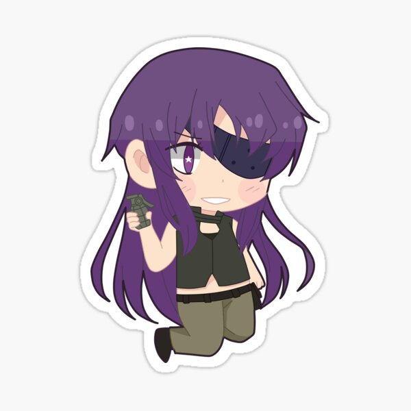 Artikelvorschau, Minene Uryuu Mirai Nikki Chibi Aufkleber entworfen und verkauft von kamidere.