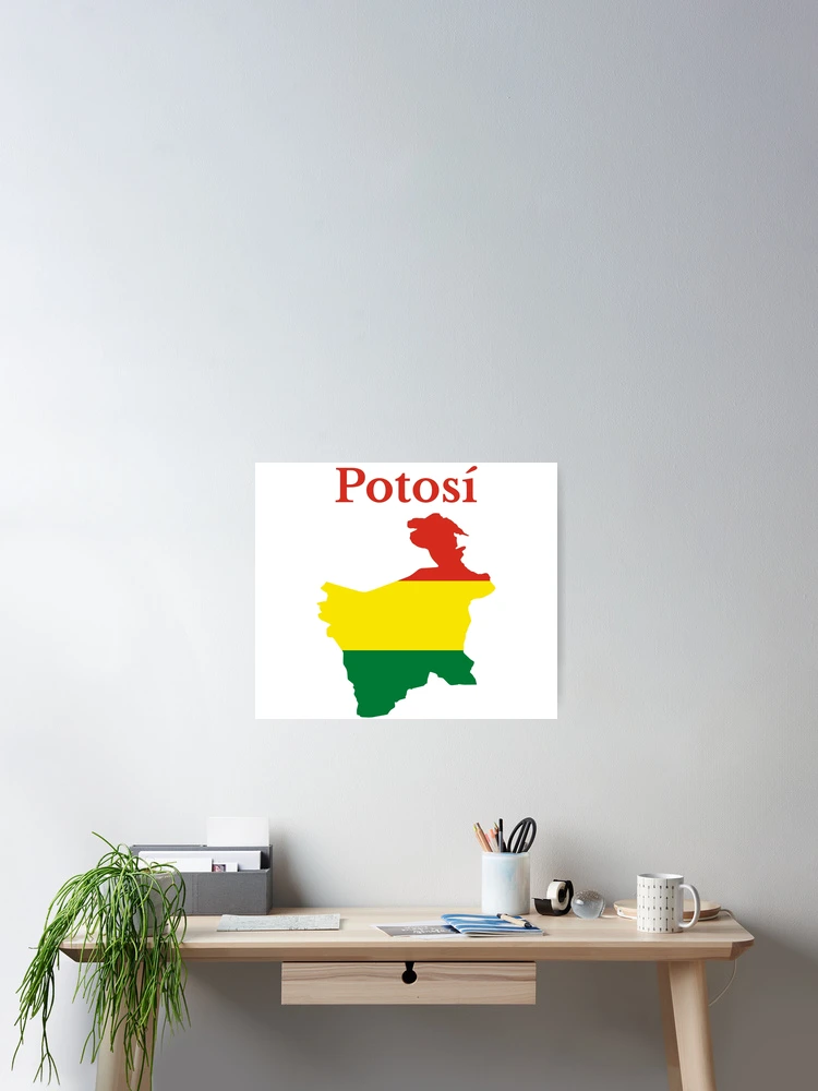 Thumbnail 2 of 3, Poster, Potosi Department Map Design, Bolivia designed and sold by marosharaf.