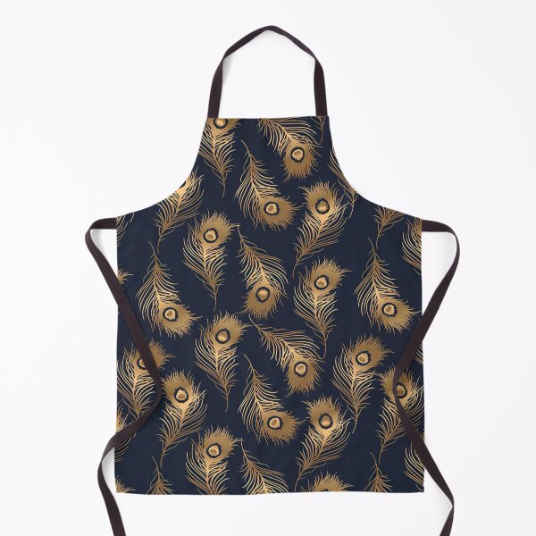 Item preview, Golden Peacock Feather Seamless Pattern, Golden Peacock Feather Pattern, Golden Peacock Feather Vector Pattern designed and sold by graphic-genie.