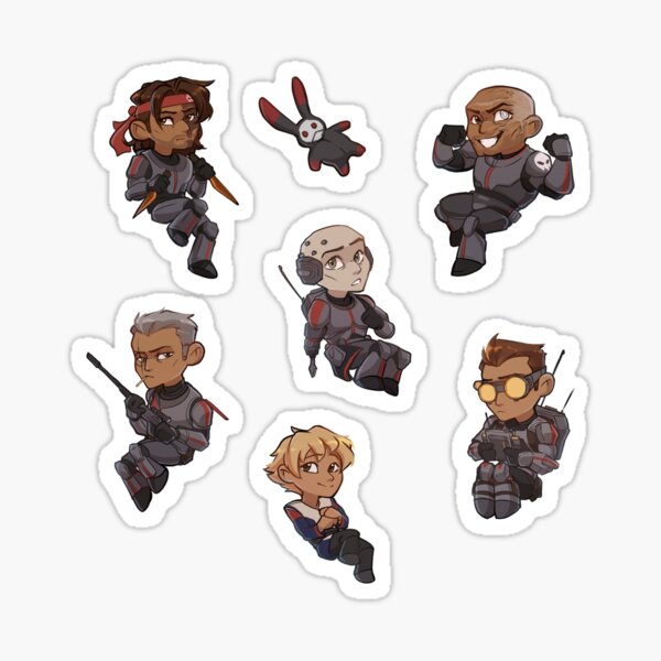 Aperçu de l'œuvre Les Chibis Bad Batch (sélectionnez MOYEN/GRAND) créée et vendue par BootsDotEXE.