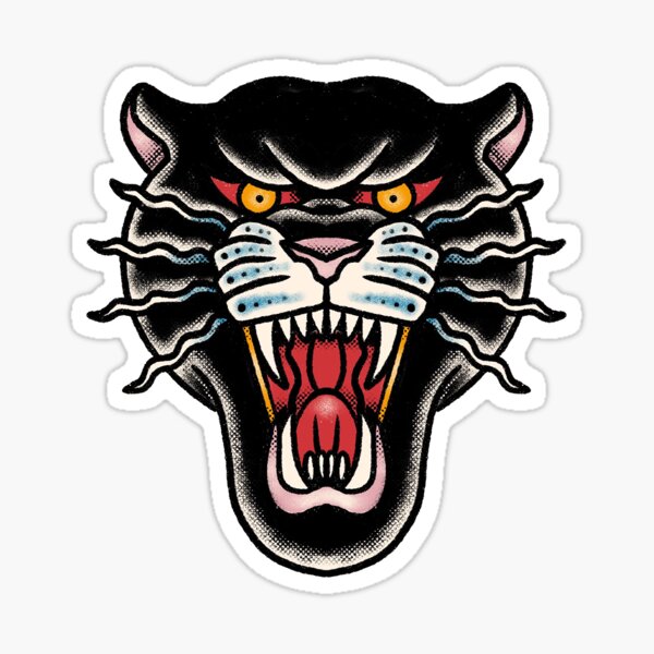 Item preview, Panther American Traditional Tattoo designed and sold by Anthony Massaro.