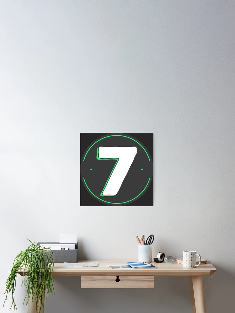 Thumbnail 2 of 3, Poster, Number Seven designed and sold by csoDesign.