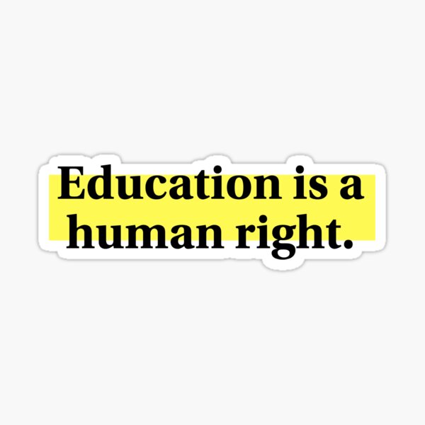 Aperçu de l'œuvre l'éducation est un droit humain créée et vendue par blackleftist.