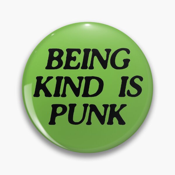 Aperçu de l'œuvre être gentil c'est punk | vert créée et vendue par craftordiy.art.