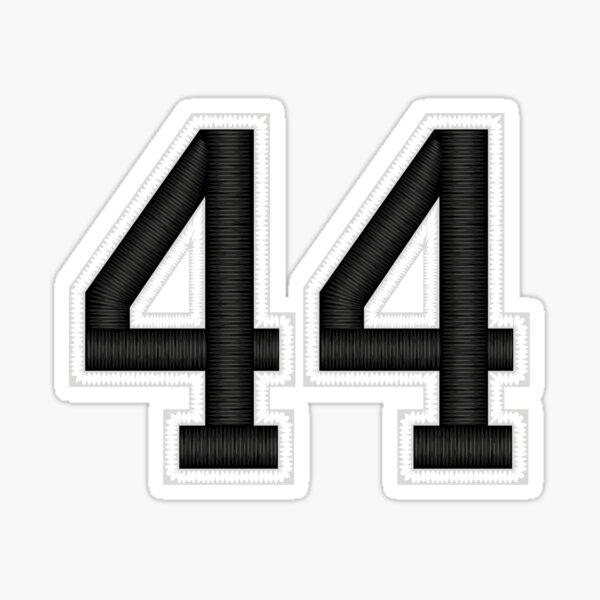 Artikelvorschau, 44 Schwarz Trikot Sport Nummer vierundvierzig Fußball 44 entworfen und verkauft von elhefe.