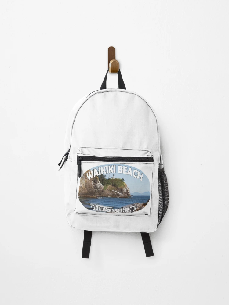 Thumbnail 1 of 3, Backpack, Waikiki Beach Washington Cape Disappointment designed and sold by stermitkermit.