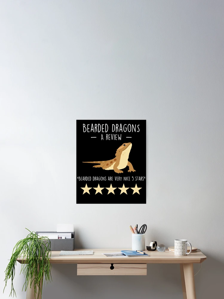 Thumbnail 2 of 3, Poster, Bearded Dragon Review designed and sold by Clara Hollins.