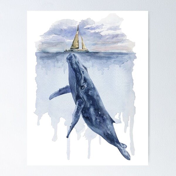 Item preview, Whale print Ocean wall art, Orca whale Killer Whale shark Animal nursery decor designed and sold by Mugiwara107.