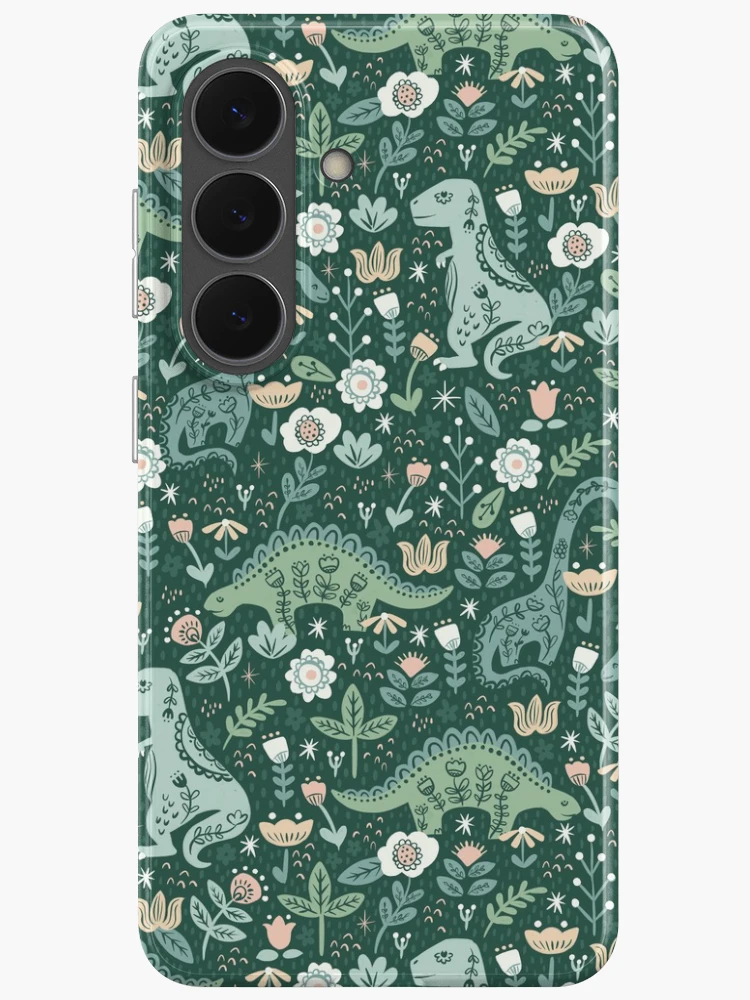 Imagen 1 de 4, Funda de Samsung Galaxy con la obra Dinosaurio floral popular, diseñada y vendida por latheandquill.