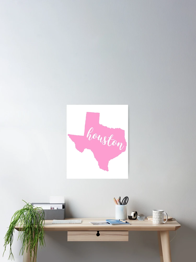 Aperçu 2 sur 3. Poster avec l'œuvre Houston, Texas créée et vendue par PinkPerfect.