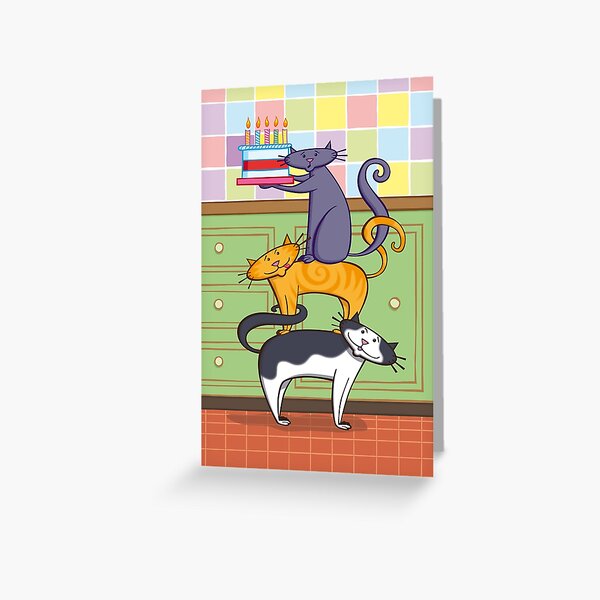 Aperçu de l'œuvre Chats Anniversaire créée et vendue par simonmorse.
