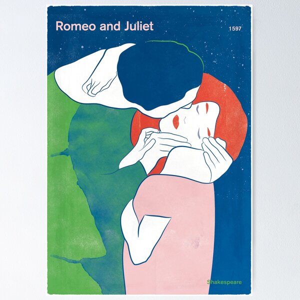 Item preview, Romeo y Julieta: arte teatral de William Shakespeare para amantes de los libros, lectores y escritores designed and sold by RedHillPrints.