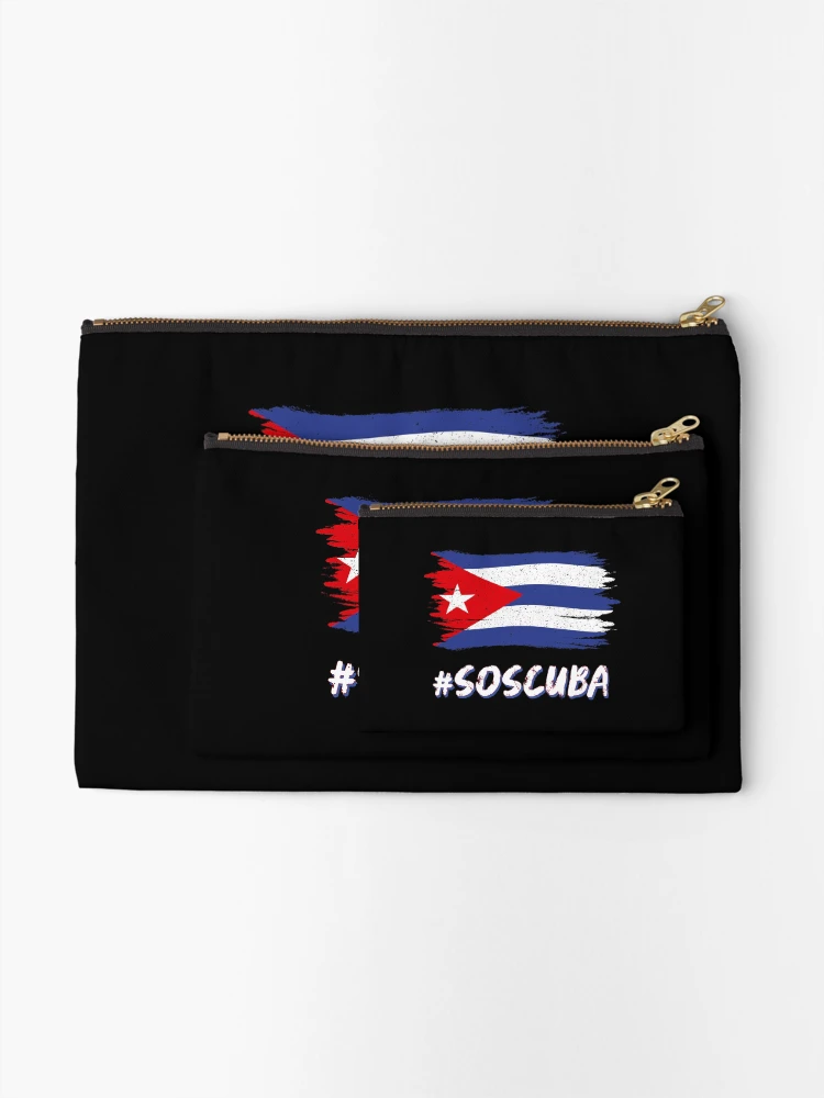 Thumbnail 2 of 4, Zipper Pouch, SOS Cuba - Cuba Flag designed and sold by maxigold.
