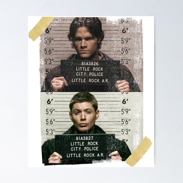 Item preview, Foto policial de Sam y Dean Winchester-Supernatural designed and sold by Supernaturall kaz.