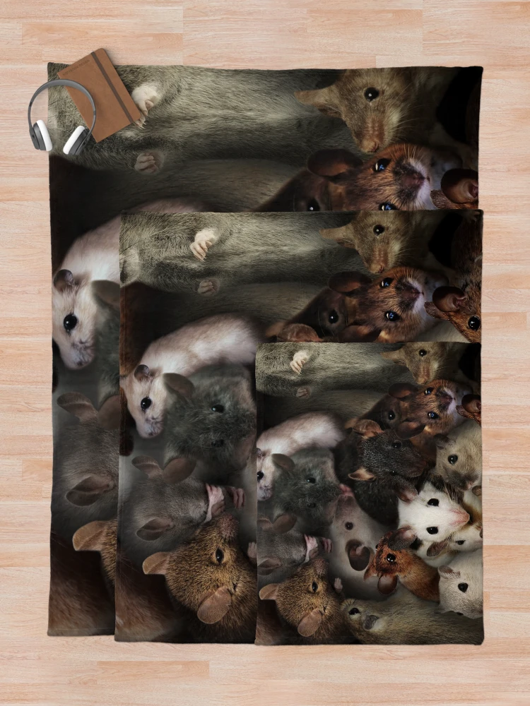 Thumbnail 5 of 6, Throw Blanket, Mice designed and sold by MaxencePierrard.