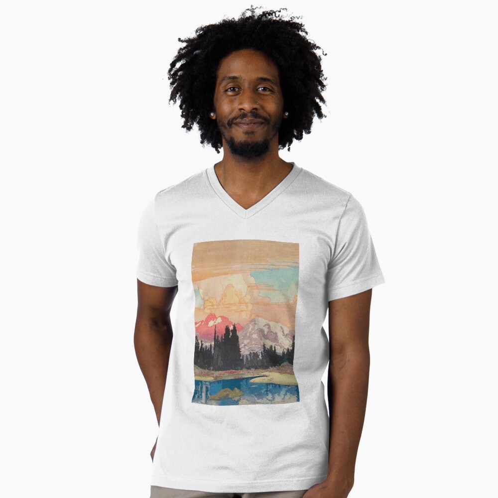 Vista previa del artículo con la obra «Camiseta de cuello en V», diseñado y vendido por Kijiermono.