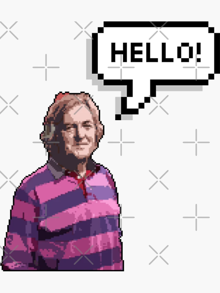Thumbnail 3 von 3, Sticker, James May Hallo 8 Bit designt und verkauft von svaiga.