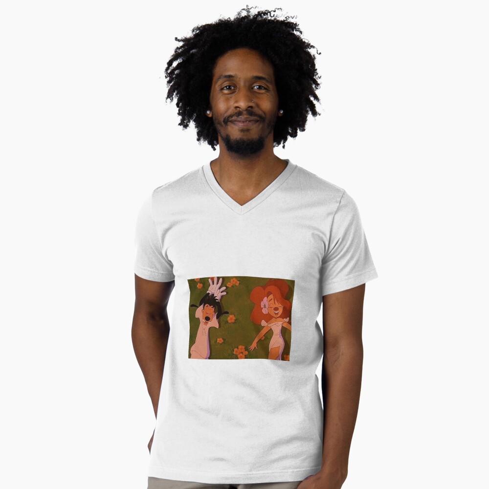 Vista previa del artículo con la obra «Camiseta de cuello en V», diseñado y vendido por danimora.