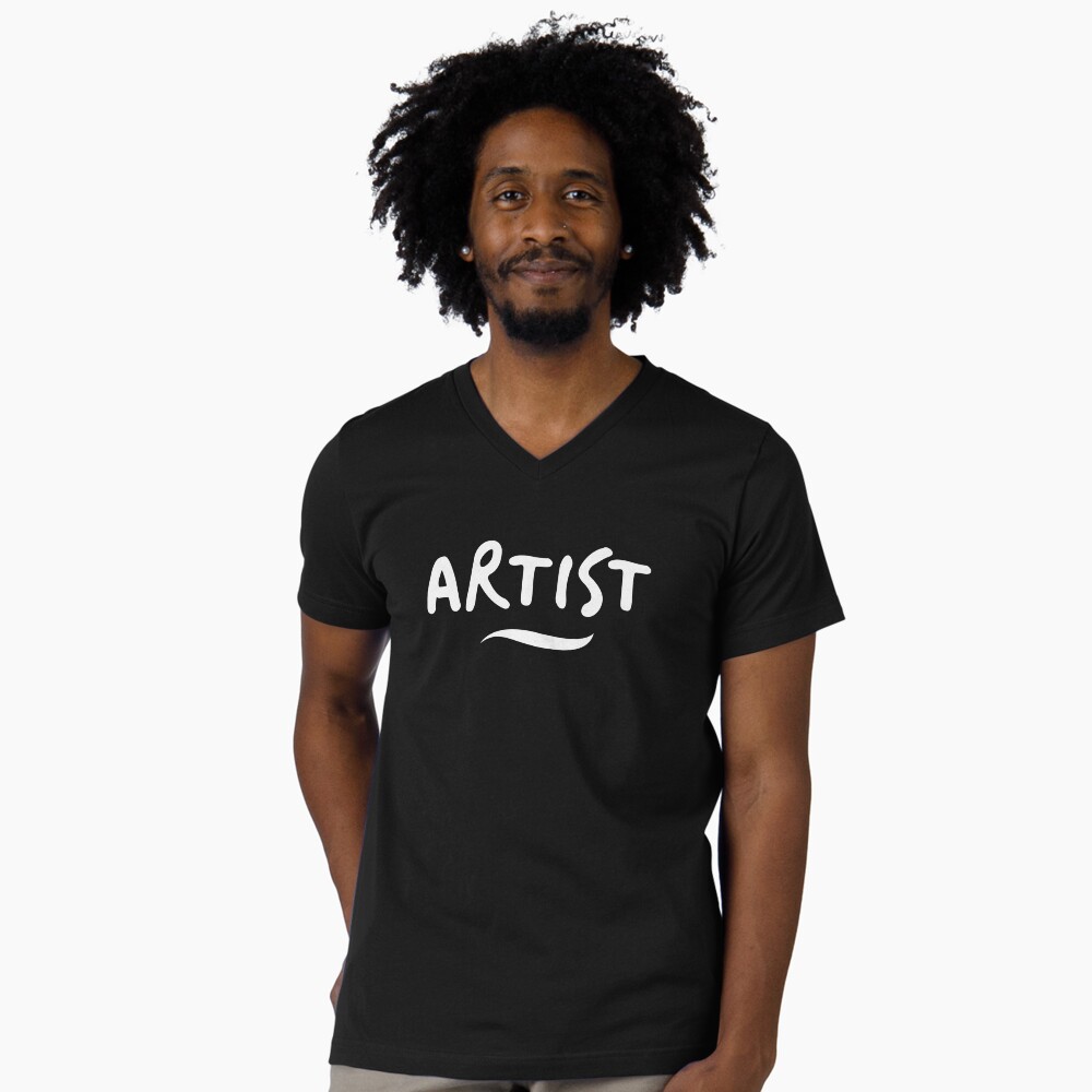 Aperçu de l'œuvre T-shirt col V créée et vendue par T-shirtgallery.
