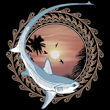 Artwork thumbnail, Thresher Shark by NicGrayGraphic