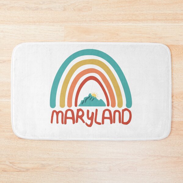 Item preview, Maryland Retro Vintage Rainbow - Maryland Mountain Souvenir - Gift - Hometown - Hiking - Nature designed and sold by HappyTees Lab.