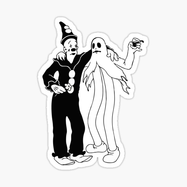 Aperçu de l'œuvre Autocollant de bande dessinée Ghostemane Cartoon rétro sombre créée et vendue par NewWaveStyle.