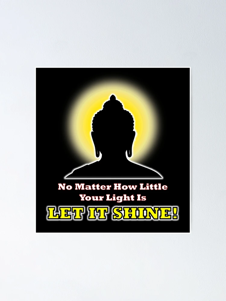 Thumbnail 1 of 3, Poster, Shiny Buddha designed and sold by SuperDragon.