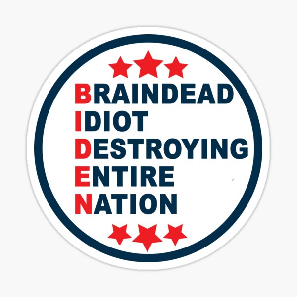 Artikelvorschau, Biden, hirntoter Idiot, der die ganze Nation zerstört, Anti-Joe-Biden, Anti-Biden entworfen und verkauft von Mirnamar.