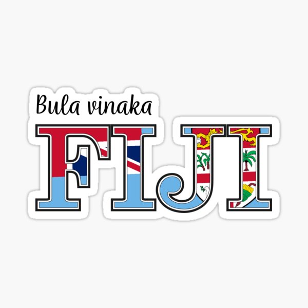 Item preview, Pegatina con la bandera de Fiji designed and sold by Kalawa Studio.