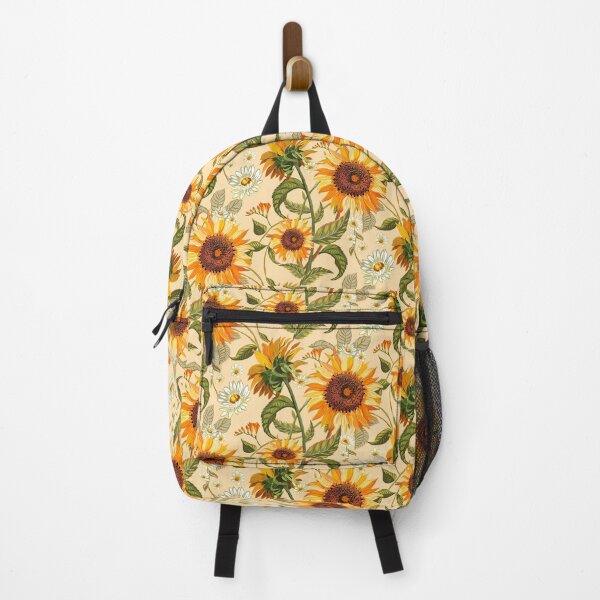 Item preview, Sunflowers 70s vintage golden retro pattern, yellow and orange flowers designed and sold by chrissyink.